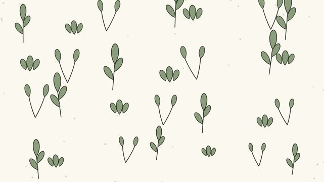 Minimalist green plant stems and leaves pattern on light cream background green plants minimalist botany floral pattern leaf background nature pattern