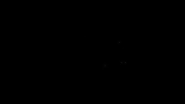 enchanted starlight burst and luminous fairy dust stream, 4k ultra hd sparkling celestial particle flow, radiant glow animation with seamless magic light tail overlay on black background