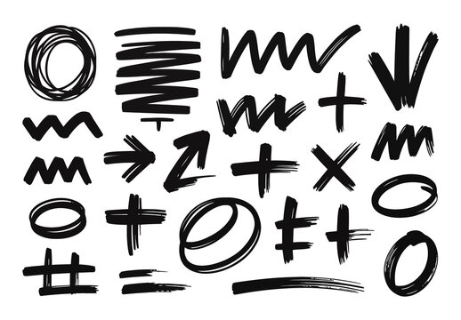 Hand Drawn Abstract Doodle Elements Collection