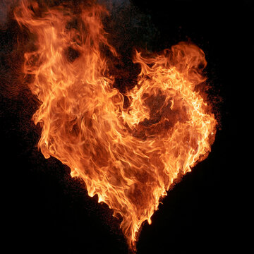 heart shaped fire