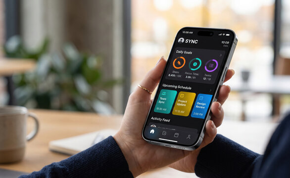 Person using smart thermostat app on phone