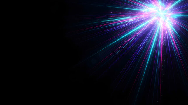 Vibrant Multicolored Magic Fireworks and Energy Light Trail PNG Element Set 303