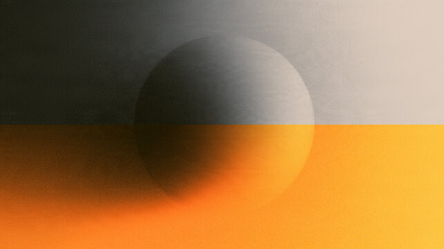Abstract grain gradient background with sphere