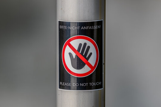 Sign Please do not touch