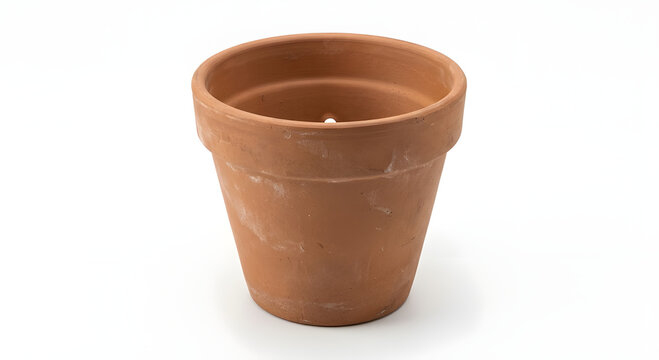 clay pot isolated on white