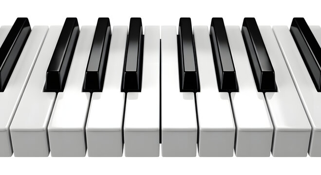 piano keys close up