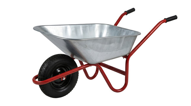 wheelbarrow isolated on white