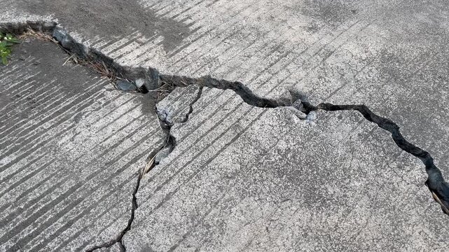 Severe Concrete Highway Failure Background Representing Infrastructure Dam