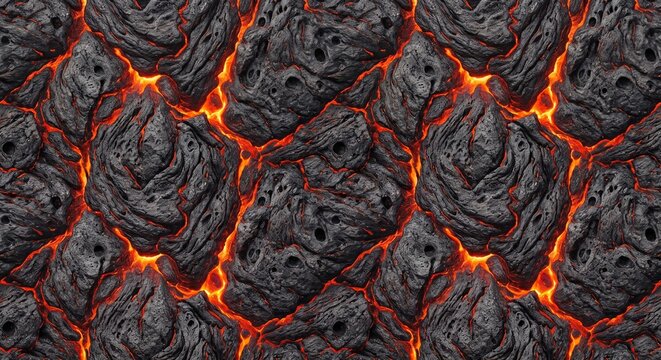 Rugged Cooling Lava Rock Texture