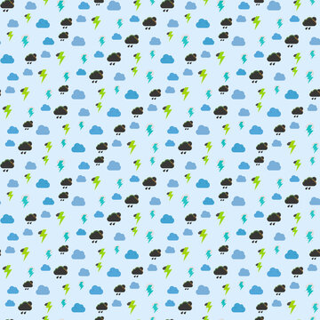 Weather Icons Seamless Pattern