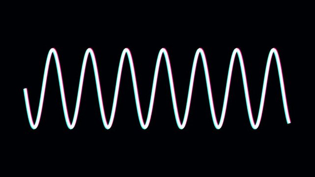 Abstract Sine Wave Glitch Motion Graphic