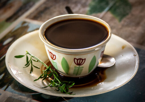 Traditional Ethiopian coffee ceremony cup, Hana, Ethiopia