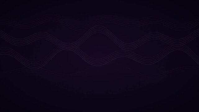 Abstract wave interference background seamless loop deep violet purple sinusoidal patterns for technology branding and corporate presentations