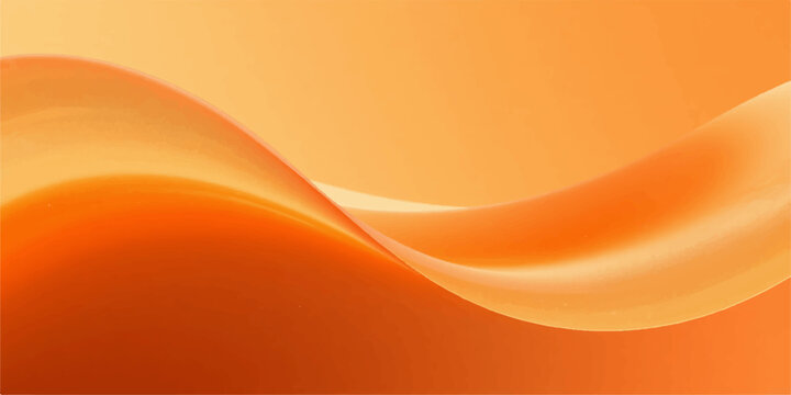 Abstract Orange Wave Background with Flowing Curves, Golden Light Lines, Smooth Gradient, Dynamic Motion and Modern Vector Design for Wallpaper and Decorative Backdrop
