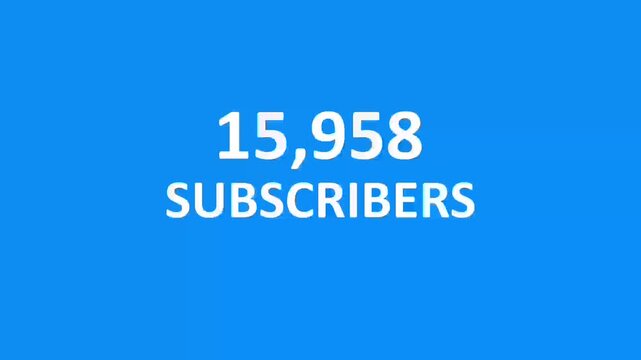 Blue social media subscribers counter animation for youtube channels