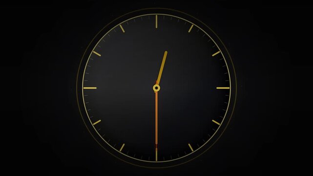 Six elegant analog clocks with golden hands showing different times