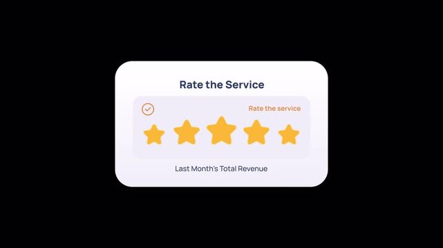 Five star service rating fully filled on black background. Ideal for perfect reviews, best seller badges, and maximum satisfaction displays.