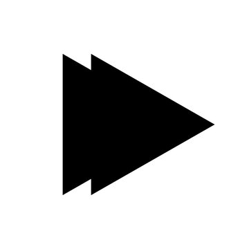 Fast forward double triangle arrows media play icon