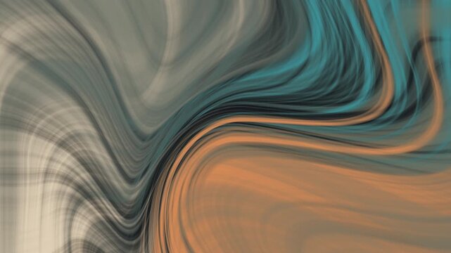Abstract wavy color palette background with teal and orange cinematic vintage texture