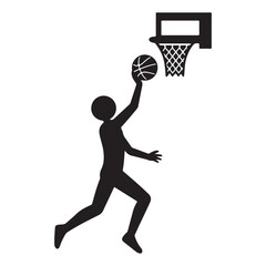 Basketball Dunk – Dynamic Athlete Action Icon © mdshamimhossaingd
