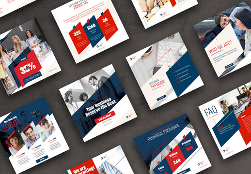 Corporate Consulting Social Media Post Layout Template