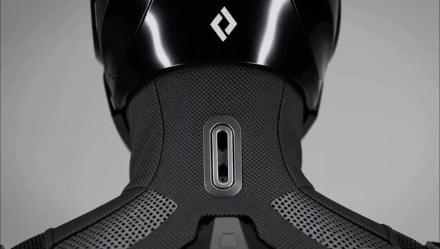 Close up view of a modern black humanoid