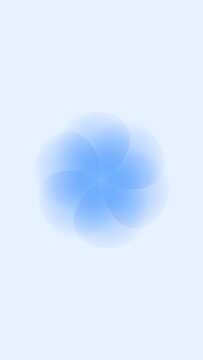 Blue circle design on white