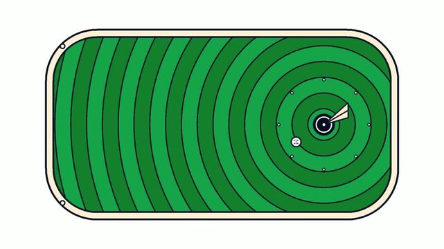 Minimalist Mini Golf Hole Game Play