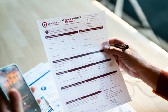 Health Insurance Paperwork at Home
