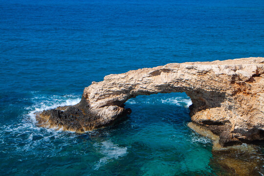 The bridge of love at Ayia Napa summer resort in Famagusta pf Cyprus
