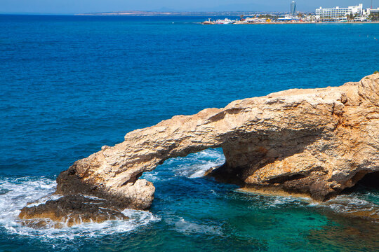 The bridge of love at Ayia Napa summer resort in Famagusta pf Cyprus