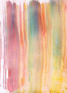Multicolored Vertical Watercolor Wash