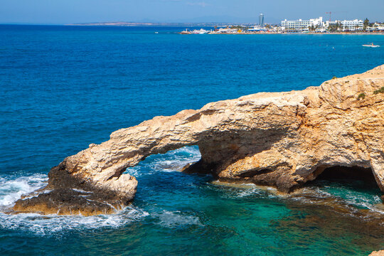The bridge of love at Ayia Napa summer resort in Famagusta pf Cyprus