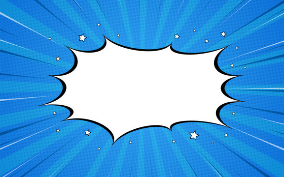 blank speech bubble comic book, pop art vector illustration
