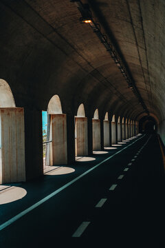 Sunlight Through Lake Garda Tunnel