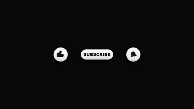 A digital graphic interface displays a thumbs up icon alongside a prominent call to action button for subscription services plus a notification bell alert to engage viewers on video streaming
