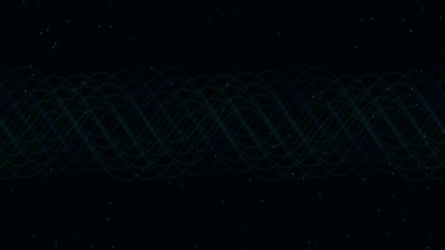 Abstract geometric pattern with dark background and interwoven lines