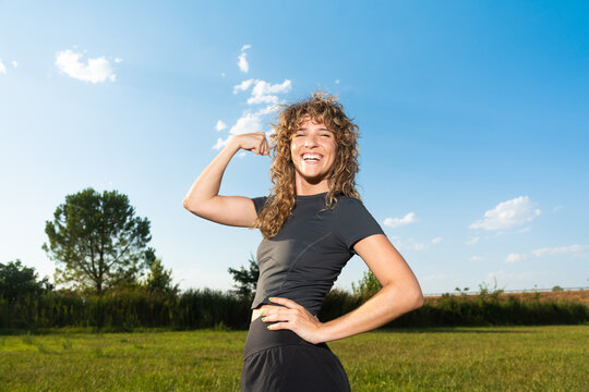 Confident Woman Embracing an Active Outdoor Lifestyle