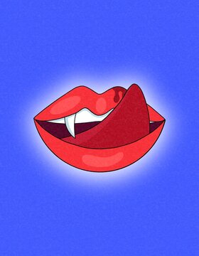 Halloween lips.