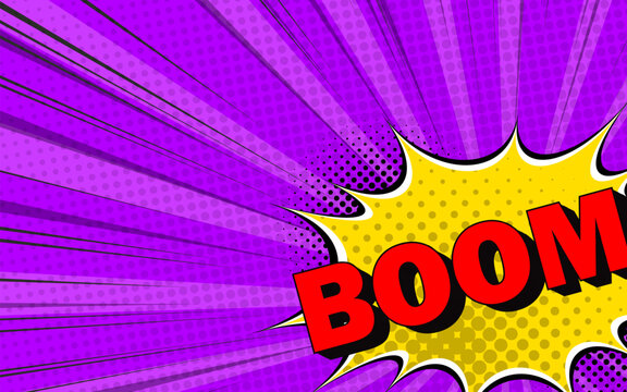 Comic book background with blank speech bubble.