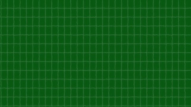 Animated monochrome grid green background, white luminous lines moving upward across deep black space, graphic for technology presentations, 4k clean futuristic motion
