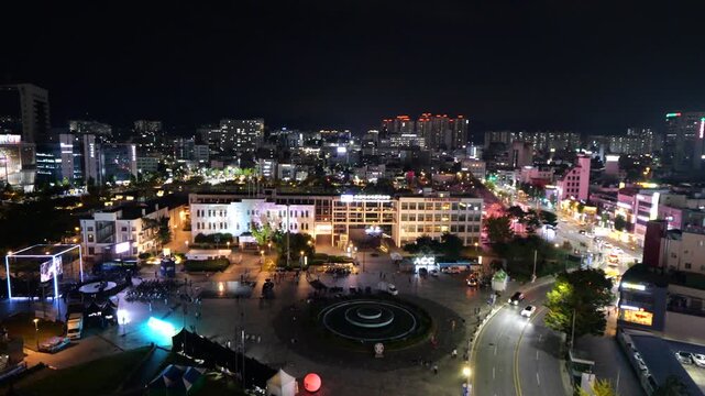 Gwangju May 18 Democracy Square Old Provincial Office UNESCO Historic Site Night View Cityscape Korea 광주 오일팔민주광장 구도청 국립아시아문화전당 야경 도시야경 민주항쟁 유네스코 사적지 한국