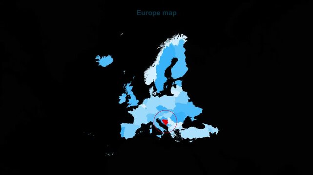 Europe_Belarus_blue_map_highlight Video Footage Animated Motion for professional design projects presentations digital media and commercial visual com