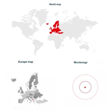 Europe_Montenegro_map_with_locator_and_label Video Footage Animated Motion for professional design projects presentations digital media and commercial