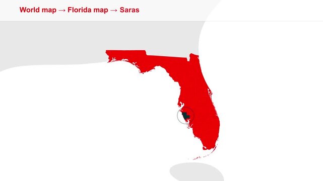Florida_Sarasota_outline_map_with_location_marker 3 Video Footage Animated Motion for professional design projects presentations digital media and com