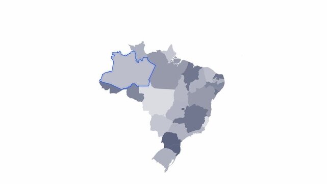 Brazil_Amazonas_highlighted_on_world_map Video Footage Animated Motion for professional design projects presentations digital media and commercial vis