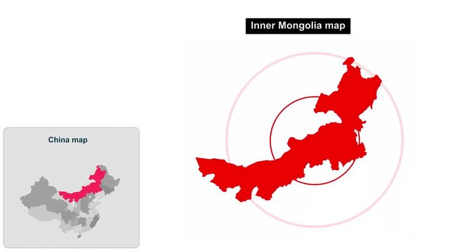 China_Inner_Mongolia_map_with_location_marker Video Footage Animated Motion for professional design projects presentations digital media and commercia