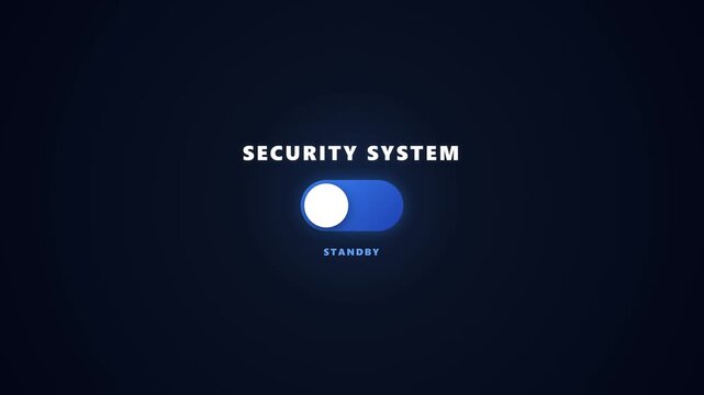 Security System Toggle Showing Encryption and Digital Protection