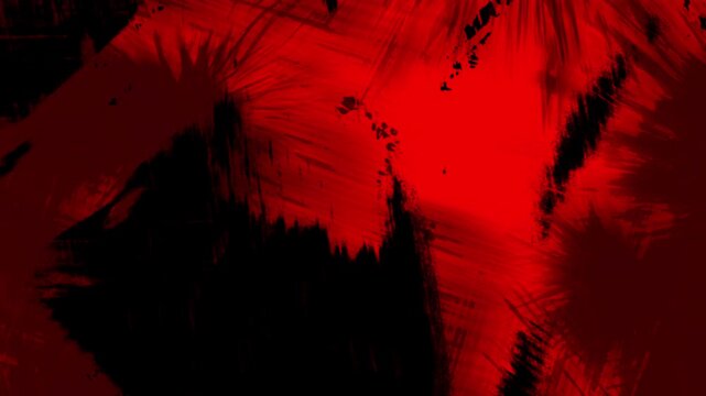 Cinematic Fast Red Grunge Transition Overlay with Aggressive Brush Strokes on Black Background