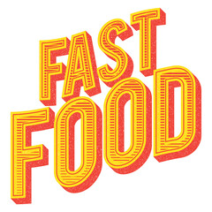 PNG Fast food logo, typography font transparent background © Rawpixel.com